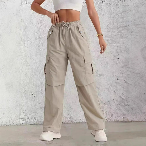 Damen Cargo-Hose mit praktischem Gummizug und modischen Seitentaschen Drune