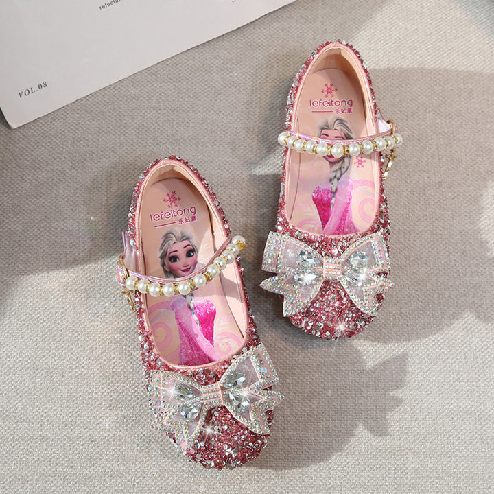 Mädchen Glitzernde Ballerinas mit Perlenakzent Drune