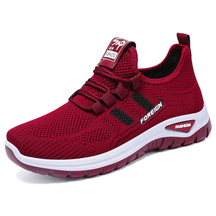 Herren nan atmungsaktive leichte Sportschuhe mit Strickobermaterial und gedämpfter Laufsohle Drune