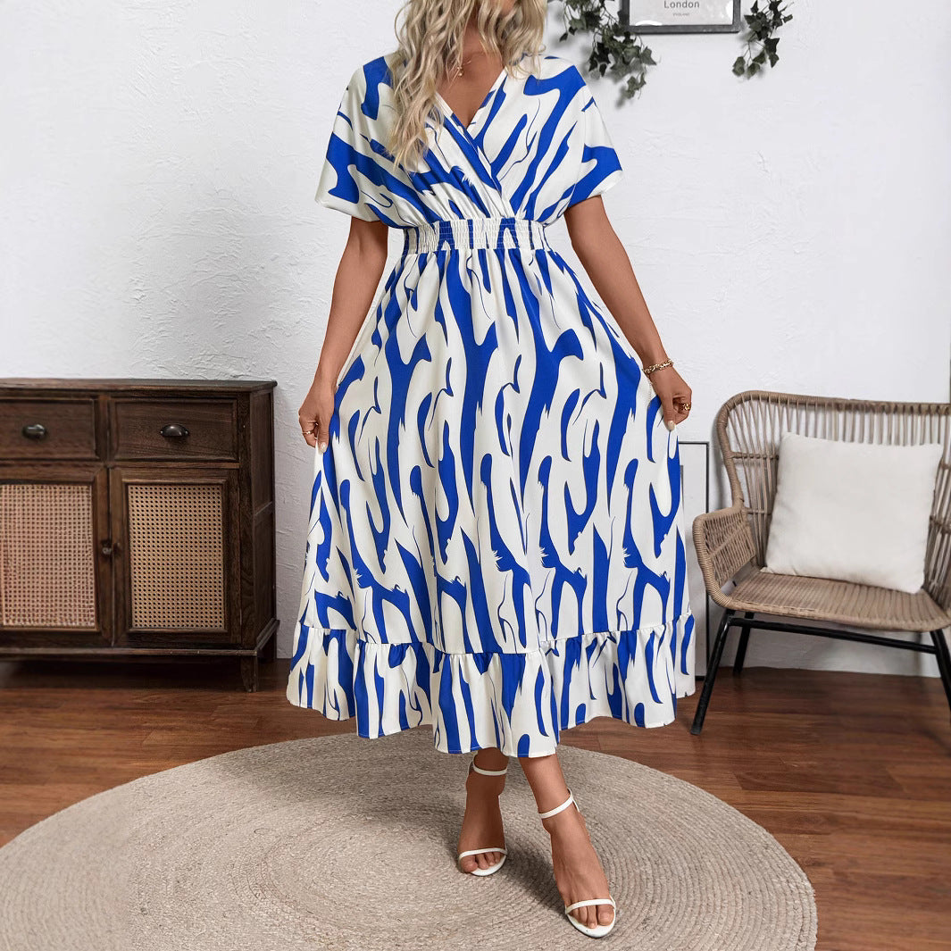 Damen Maxikleid mit fließendem Schnitt Drune