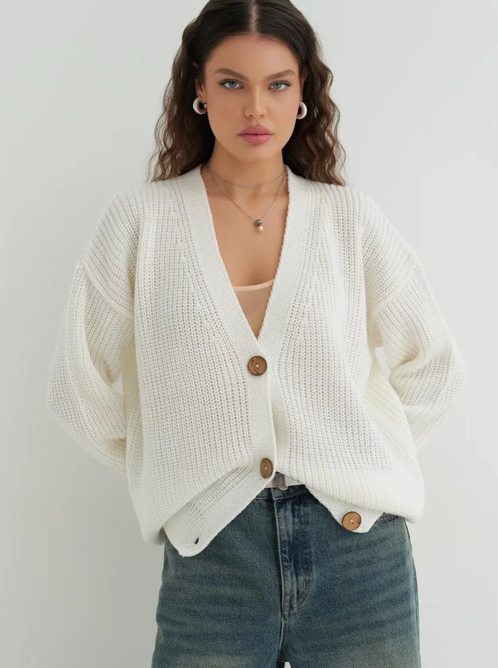 Damen lässiger Strickcardigan Drune