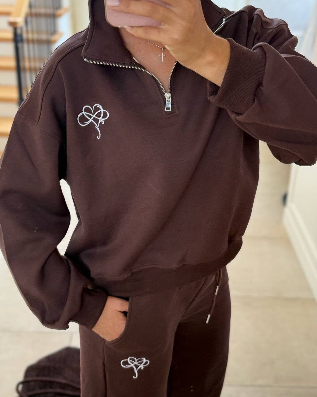 Damen modischer Pullover mit hohem Kragen Drune