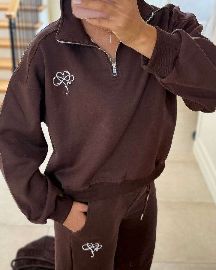 Damen modischer Pullover mit hohem Kragen Drune