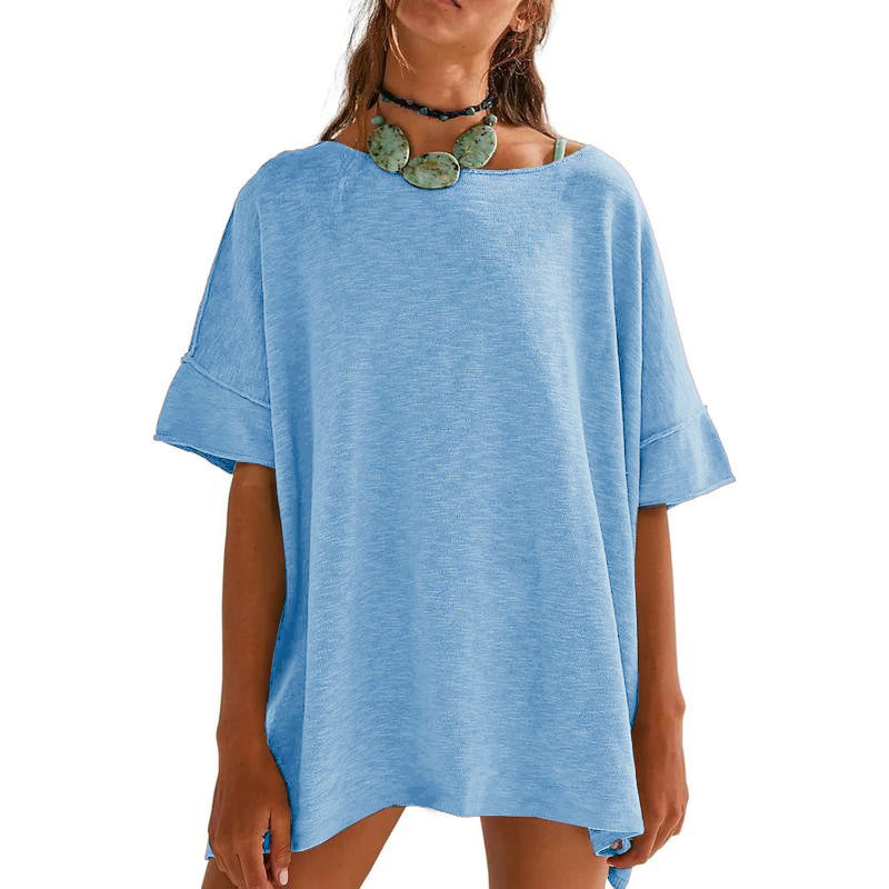 Damen Oversized Relaxed Fit T-Shirt Drune