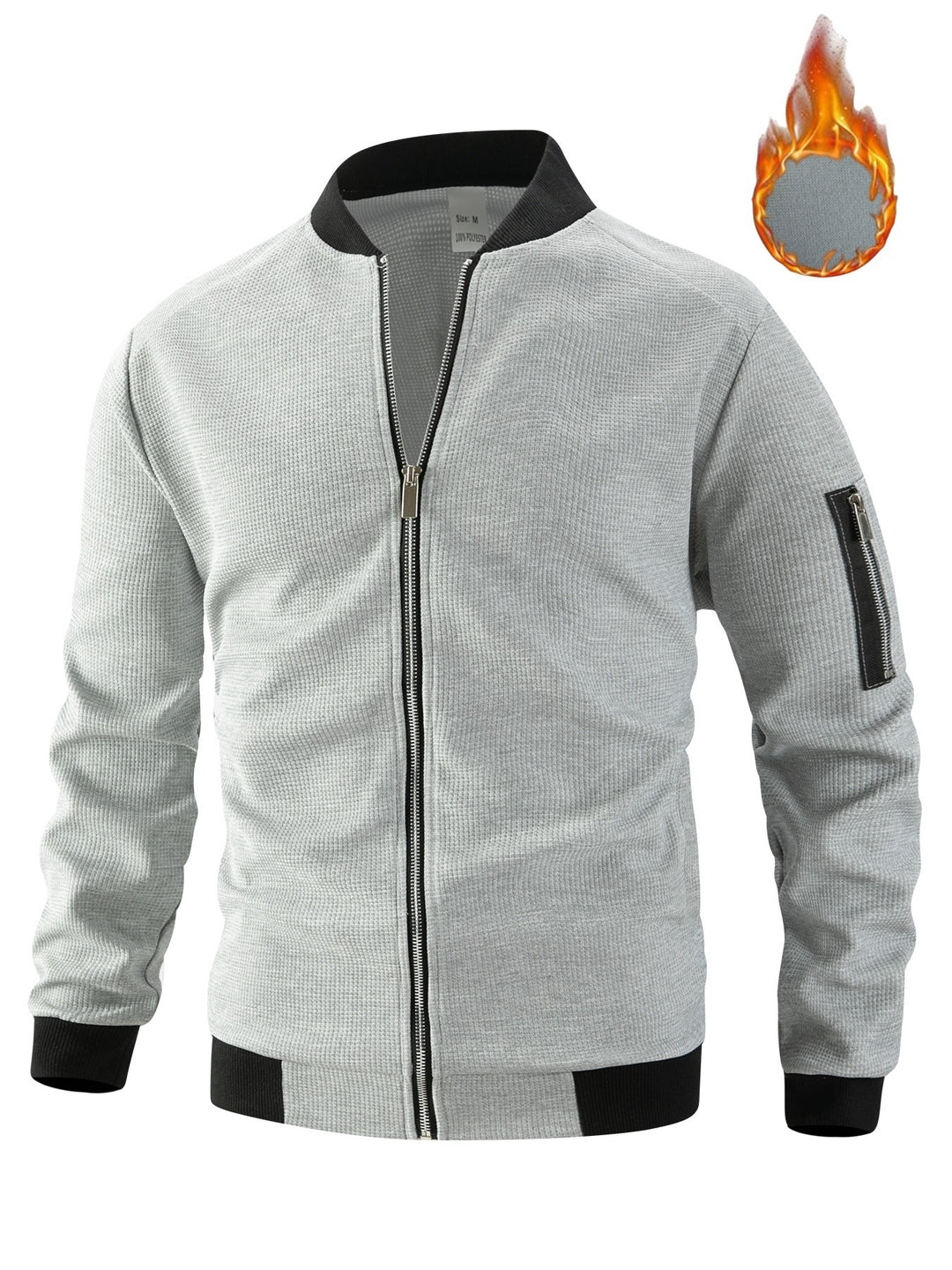 Herren Sportliche Bomberjacke mit Reißverschluss und strukturiertem Design Drune