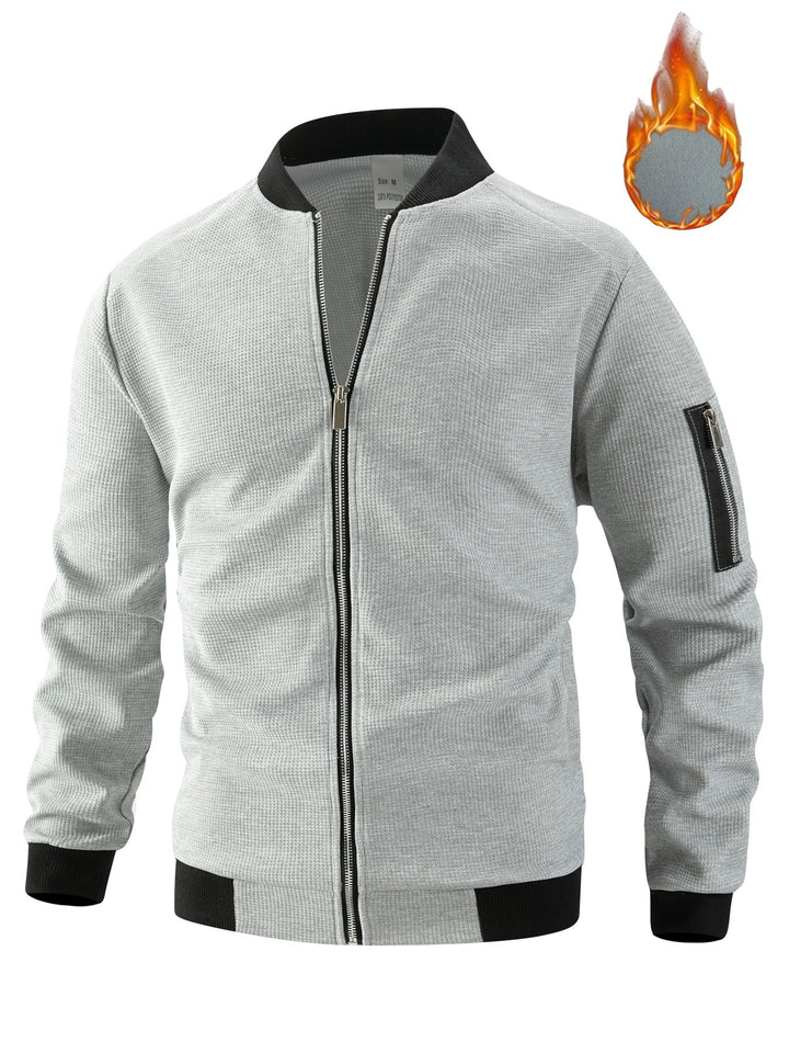 Herren Sportliche Bomberjacke mit Reißverschluss und strukturiertem Design Drune