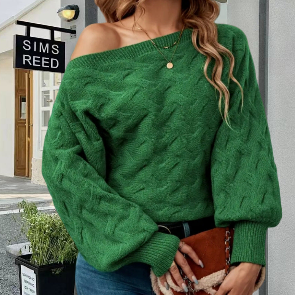 Damen Oversized Strickpullover mit strukturiertem Design Drune