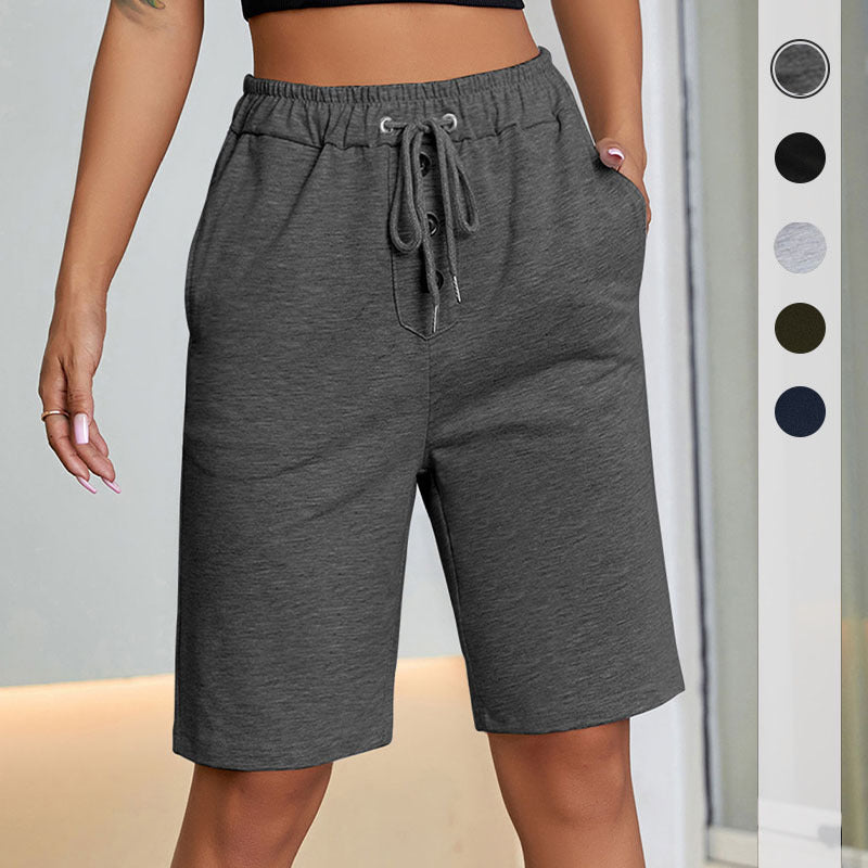 Damen Freizeit-Bermudashorts mit elastischem Bund und praktischen seitlichen Taschen Drune