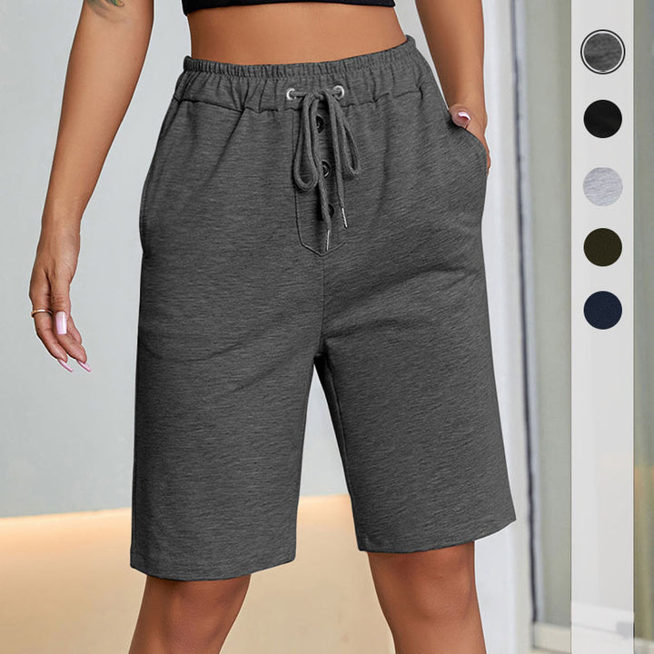 Damen Freizeit-Bermudashorts mit elastischem Bund und praktischen seitlichen Taschen Drune