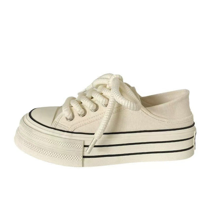 Damen Plateau-Sneaker mit elastischem Schnürsystem und robustem Obermaterial Drune