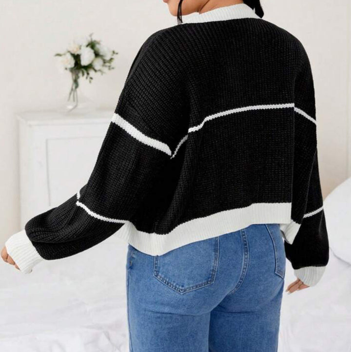 Damen Grobstrickjacke mit weit geschnittenen Ärmeln und auffälligem Design Drune