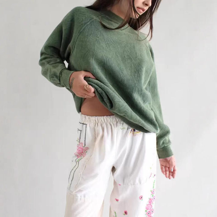 Damen Lässiger und bequemer Sweatshirt mit lässigem Schnitt Drune