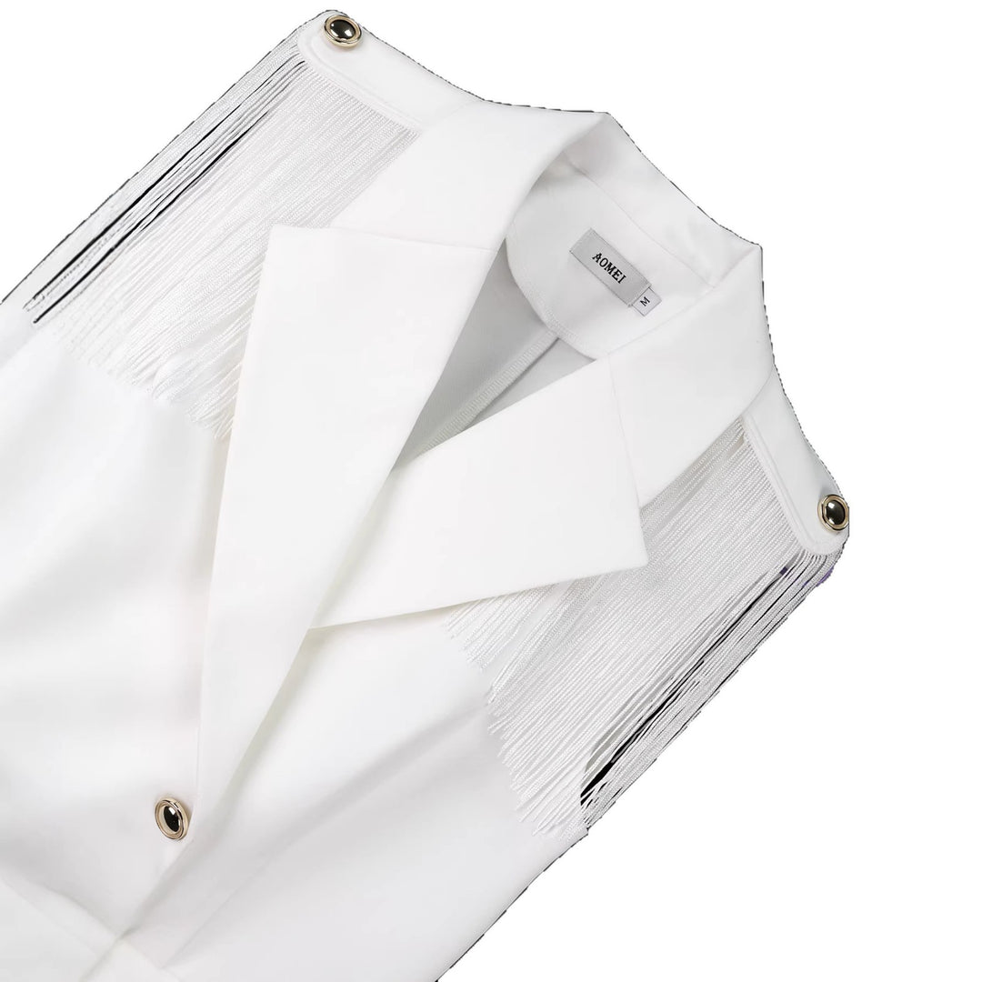 Damen Fransen-Kleid im eleganten Blazer-Stil Drune