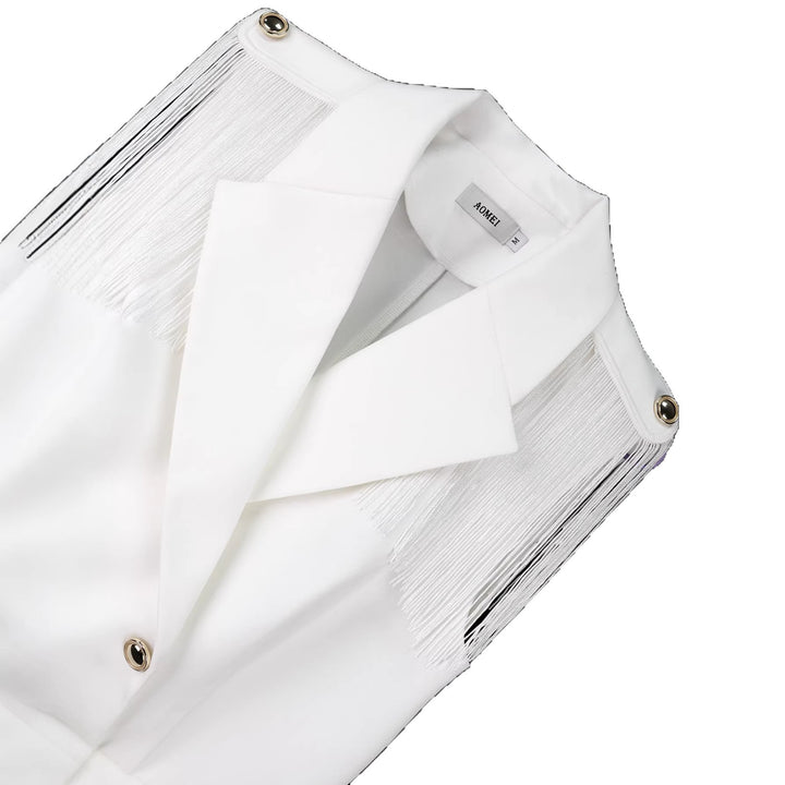 Damen Fransen-Kleid im eleganten Blazer-Stil Drune