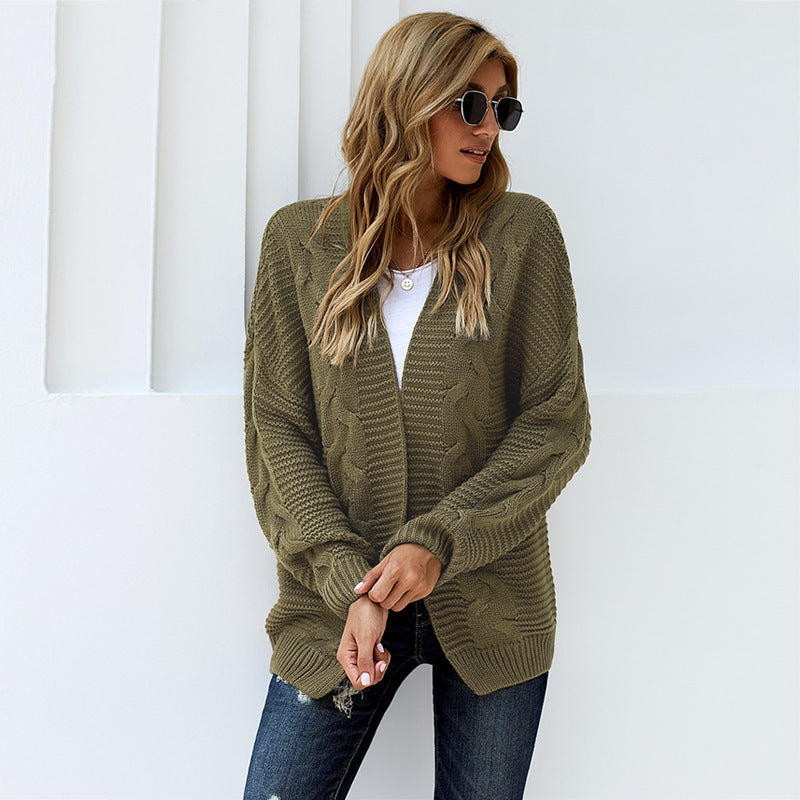 Damen Strickjacke mit zeitlosem Zopfmuster Drune