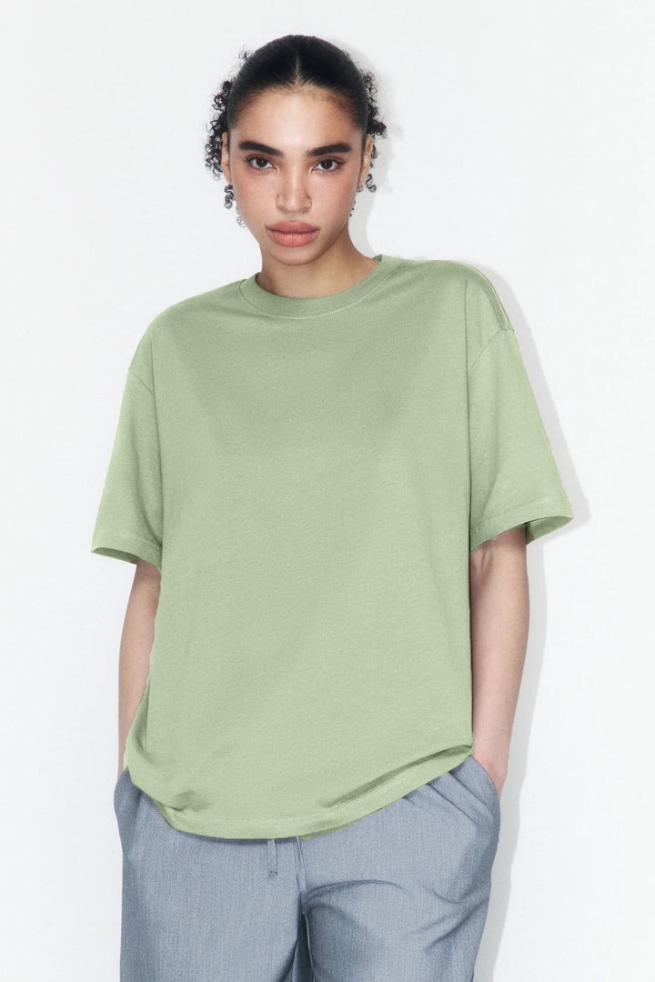Damen lässiges Oversized T-Shirt aus hautfreundlichem Baumwollmix Drune