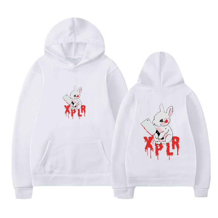 Damen Kapuzensweater mit auffälligem Cartoon-Motiv und bequemer Passform Drune