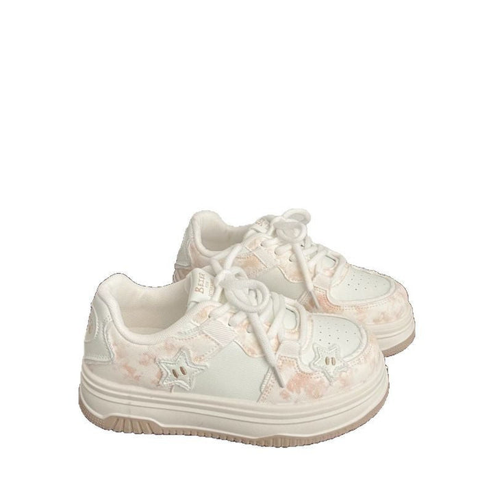 Damen Sneakers mit modischen Stern-Applikationen und dämpfender Sohle Drune