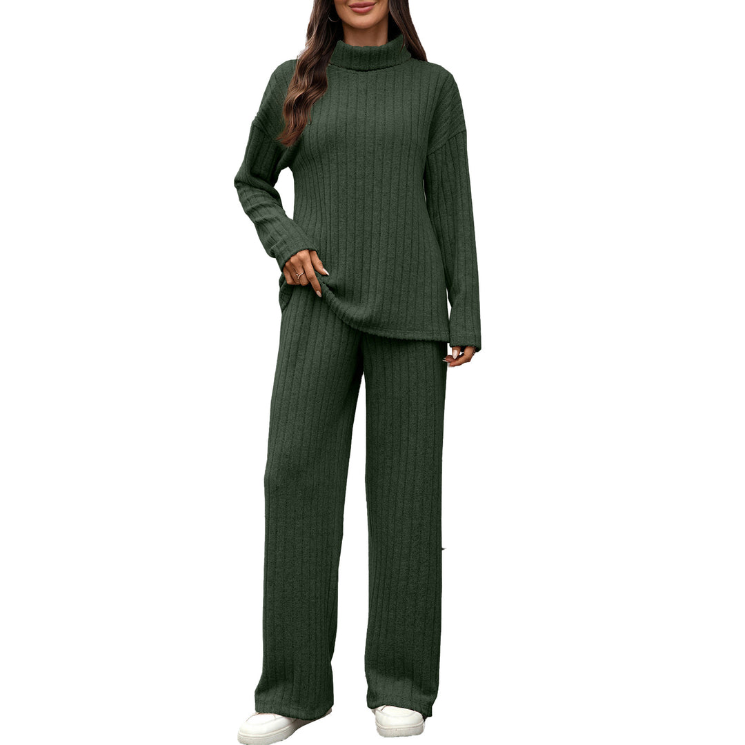 Damen Grobstrick Pullover und Hose Set Drune