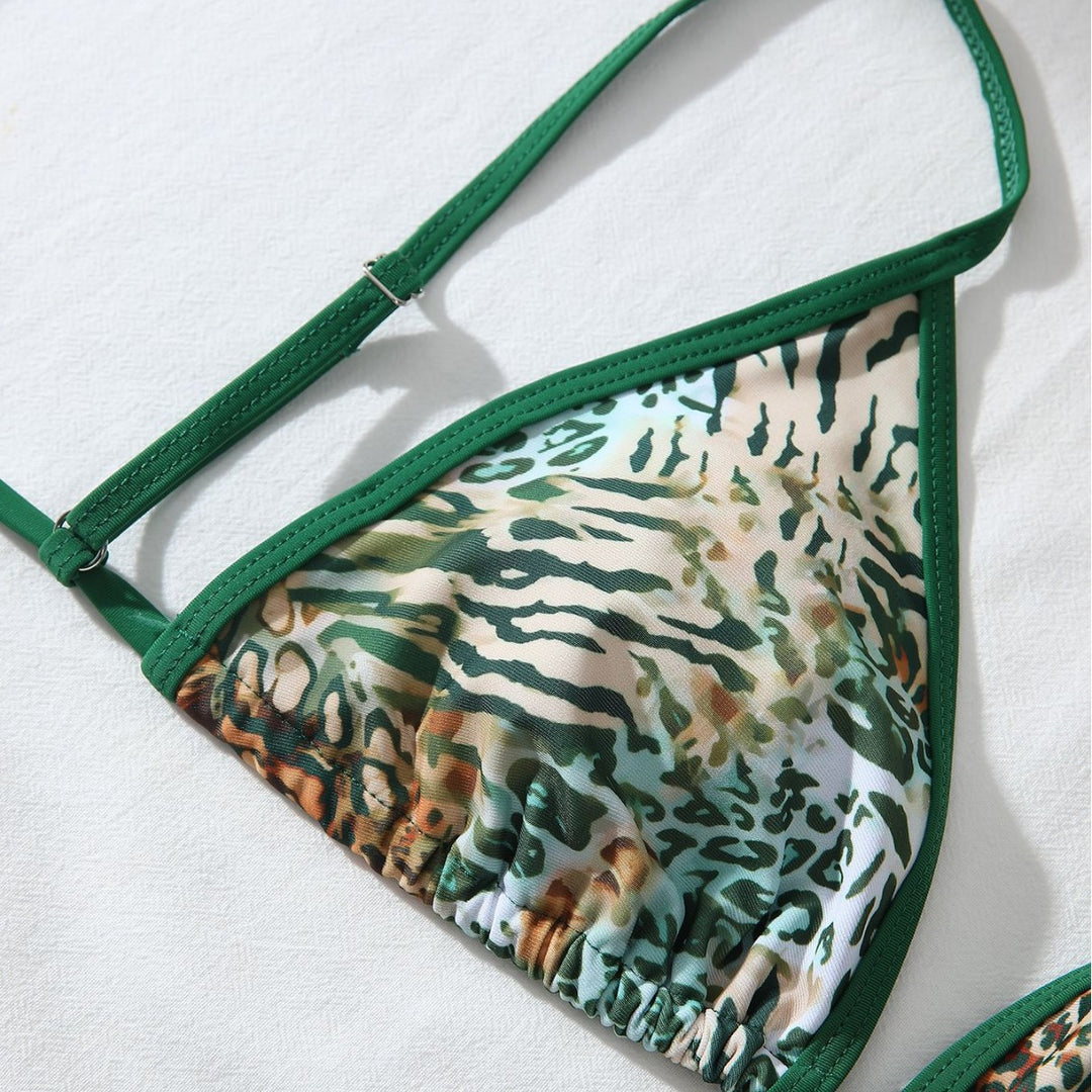 Damen Tiermuster Bikini Set Drune