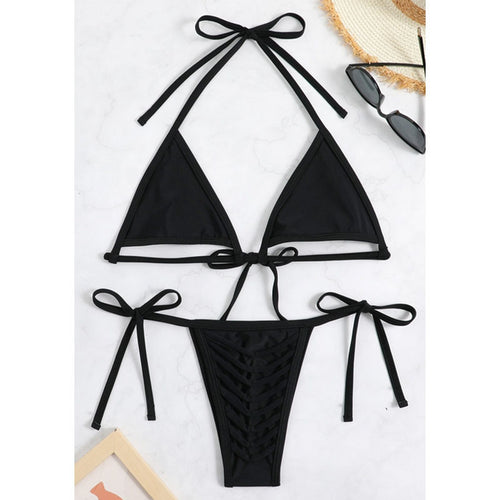 Damen Triangle-Bikini mit raffiniertem Bindedesign Drune