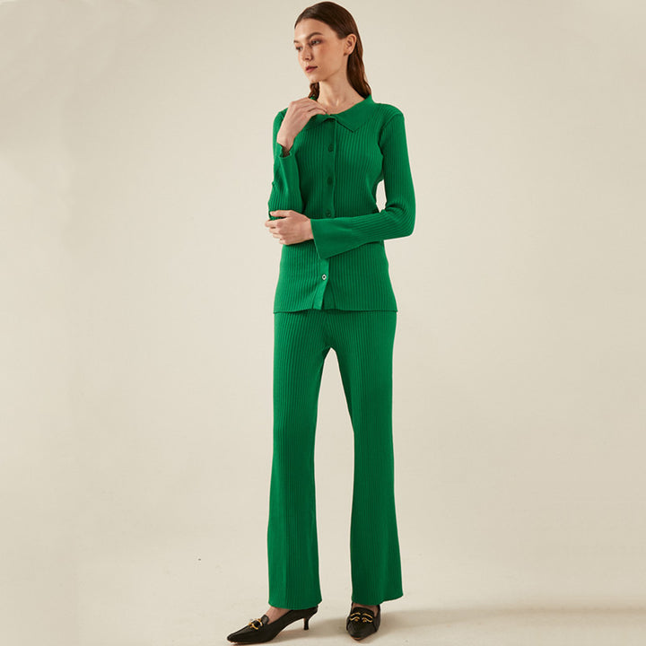 Damen 3-teilige Feinstrick-Loungewear-Set Drune