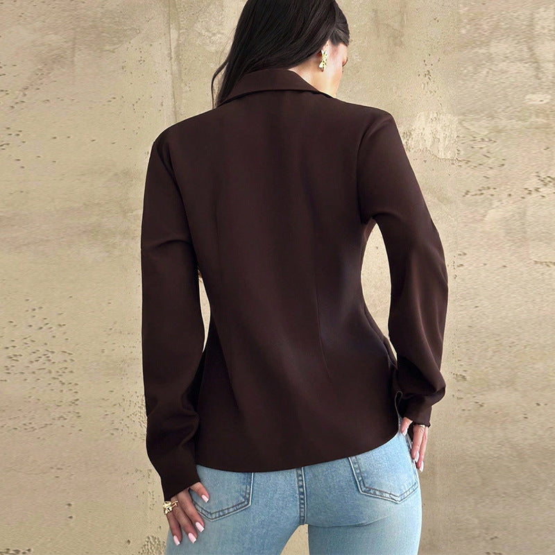 Damen eleganter Blazer mit taillierter Schnittführung Drune