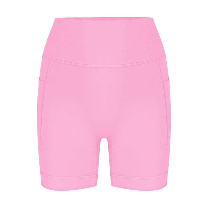 Damen sportliche hoch Taillierte Radlerhose mit praktischen Seitentaschen Drune
