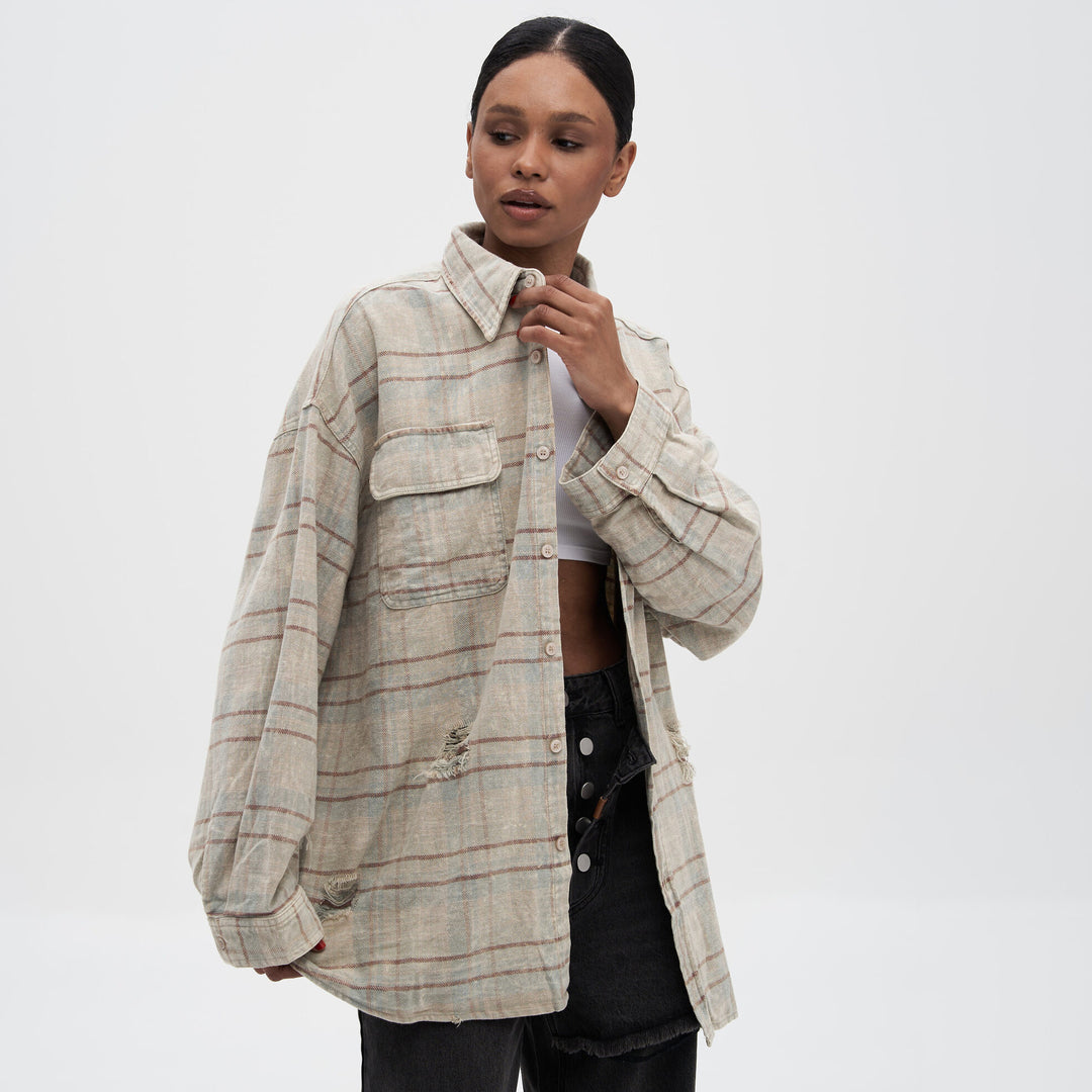 Damen lockere Karottenjacke Drune