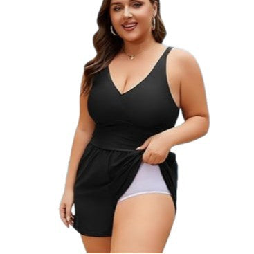 Damen Playsuit mit tiefem V-Ausschnitt und seitlichen Taschen Drune