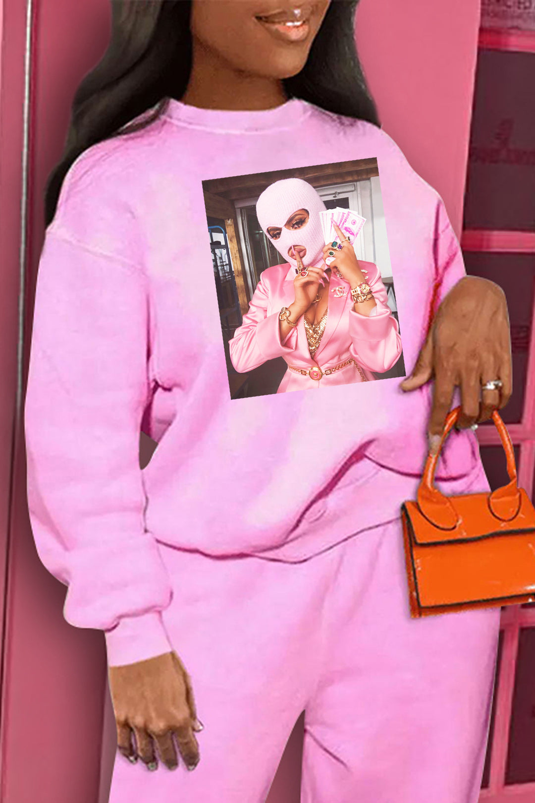 Damen Sweatshirt mit urbanem Grafikdesign Drune
