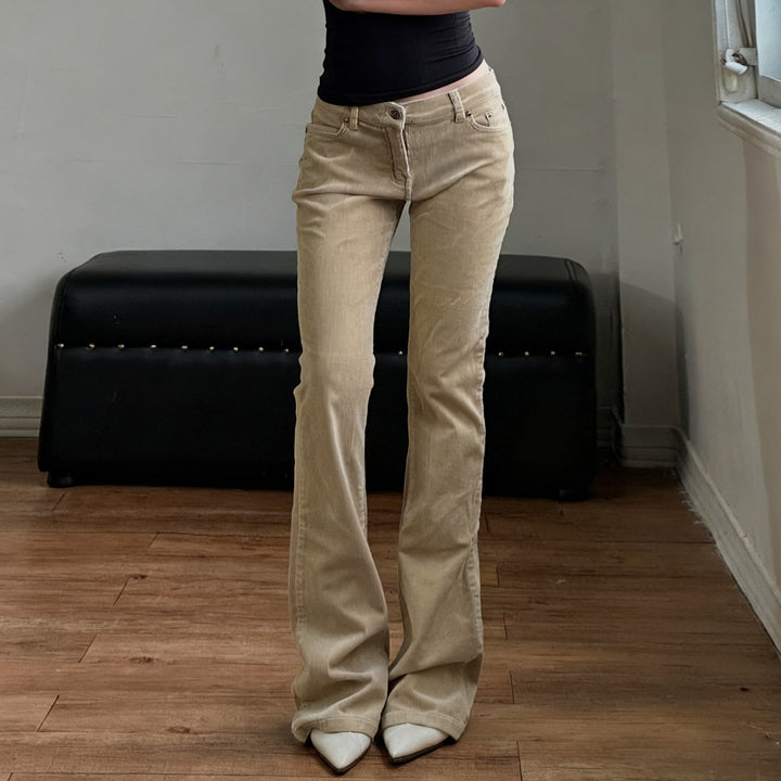 Damen Flared Jeans mit klassischem High-Waist-Schnitt und modischen Details Drune