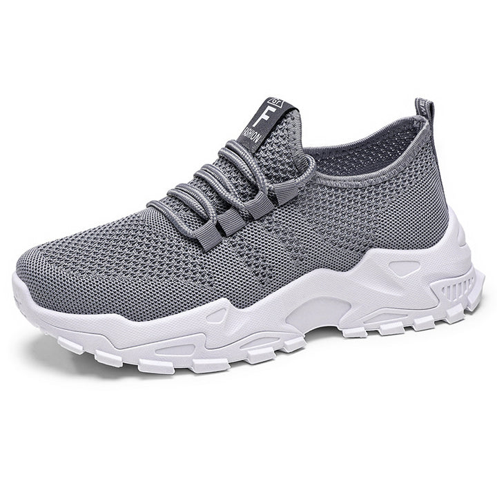 Damen nan atmungsaktive Strick-Slip-On Sneaker mit sockenähnlichem Schaft und profiliertem Plateau-Absatz Drune