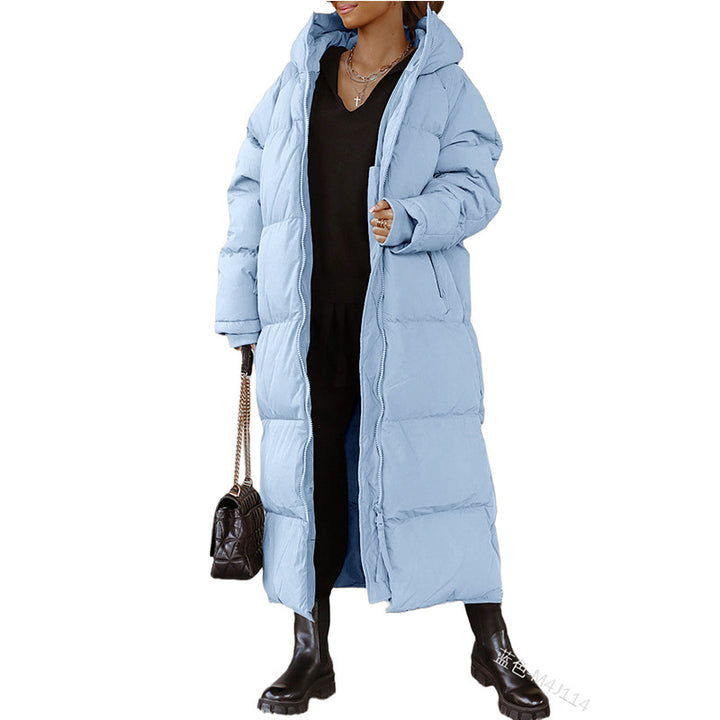 Damen Lange gesteppte Winterjacke Drune