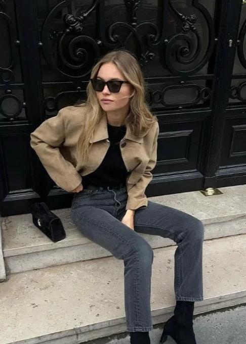 Drune | Camel Boxy Wolljacke