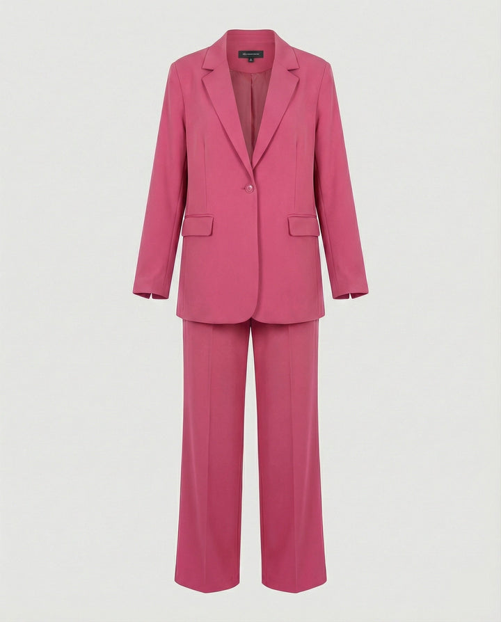 Damen elegantes Anzug-Set mit weitem Hosenbein und modernem Blazer Drune