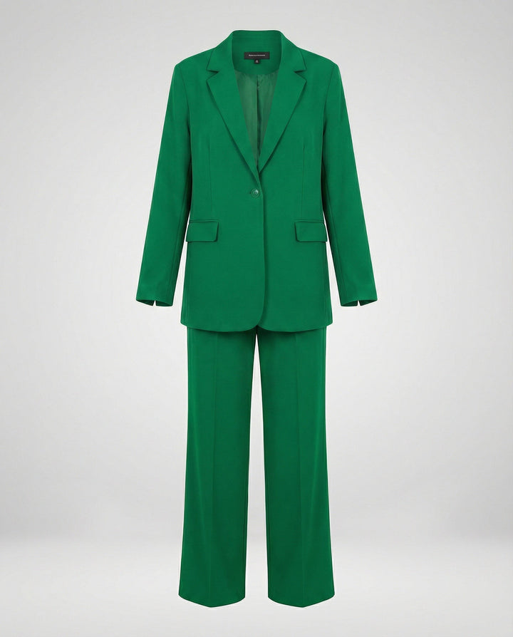 Damen elegantes Anzug-Set mit weitem Hosenbein und modernem Blazer Drune