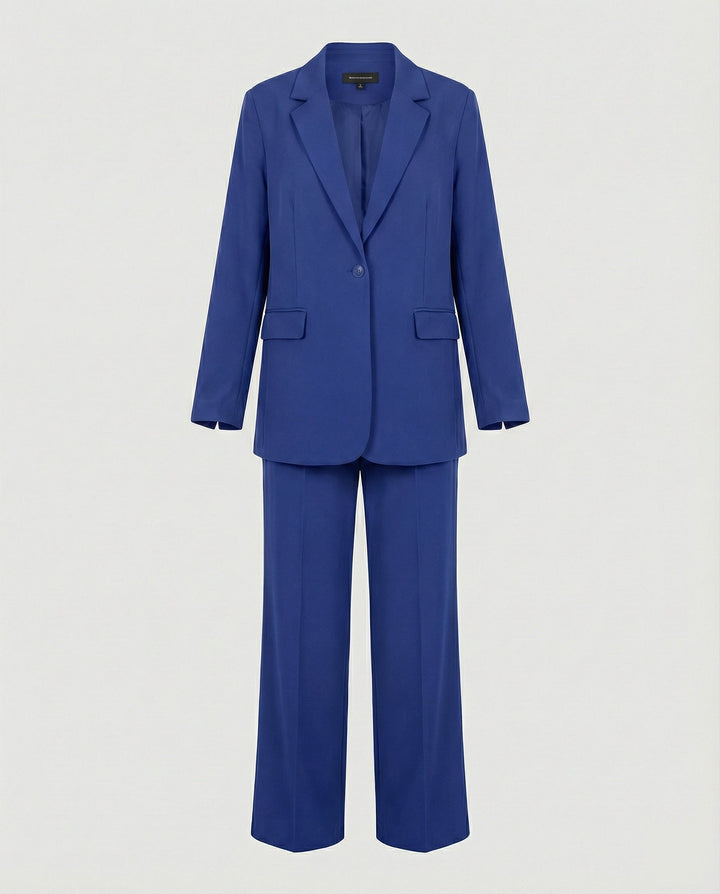 Damen elegantes Anzug-Set mit weitem Hosenbein und modernem Blazer Drune