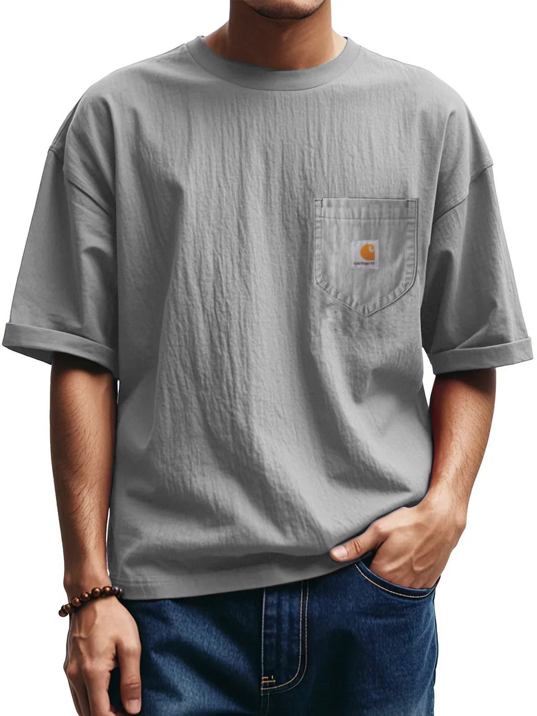 Herren Relaxed Fit Pocket T-Shirt Drune