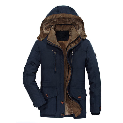 Herren multifunktionale Winterjacke mit gefüttertem Kapuzenkragen Drune