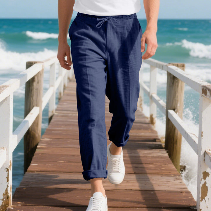Herren Bequeme Strandhose mit verstellbarem Kordelzug Drune