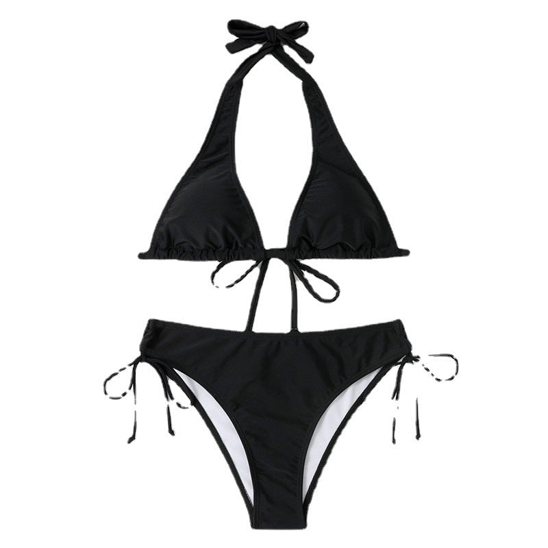 Damen Triangel-Bikini mit verstellbaren Trägern und seitlichem Bindeband Drune