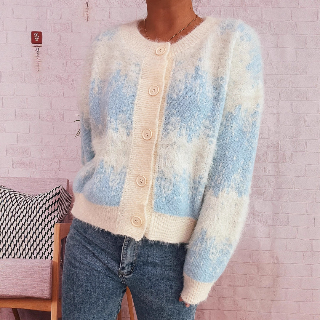 Damen Strickjacke mit farbenfrohem Muster Drune