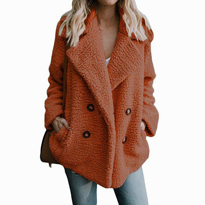 Damen kuschelige Bouclé-Jacke Drune