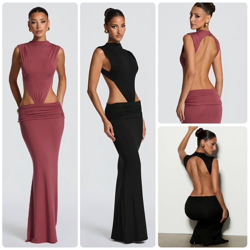 Damen Elegantes Abendkleid mit raffinierten Cut-Out-Details und figurbetontem Schnitt Drune