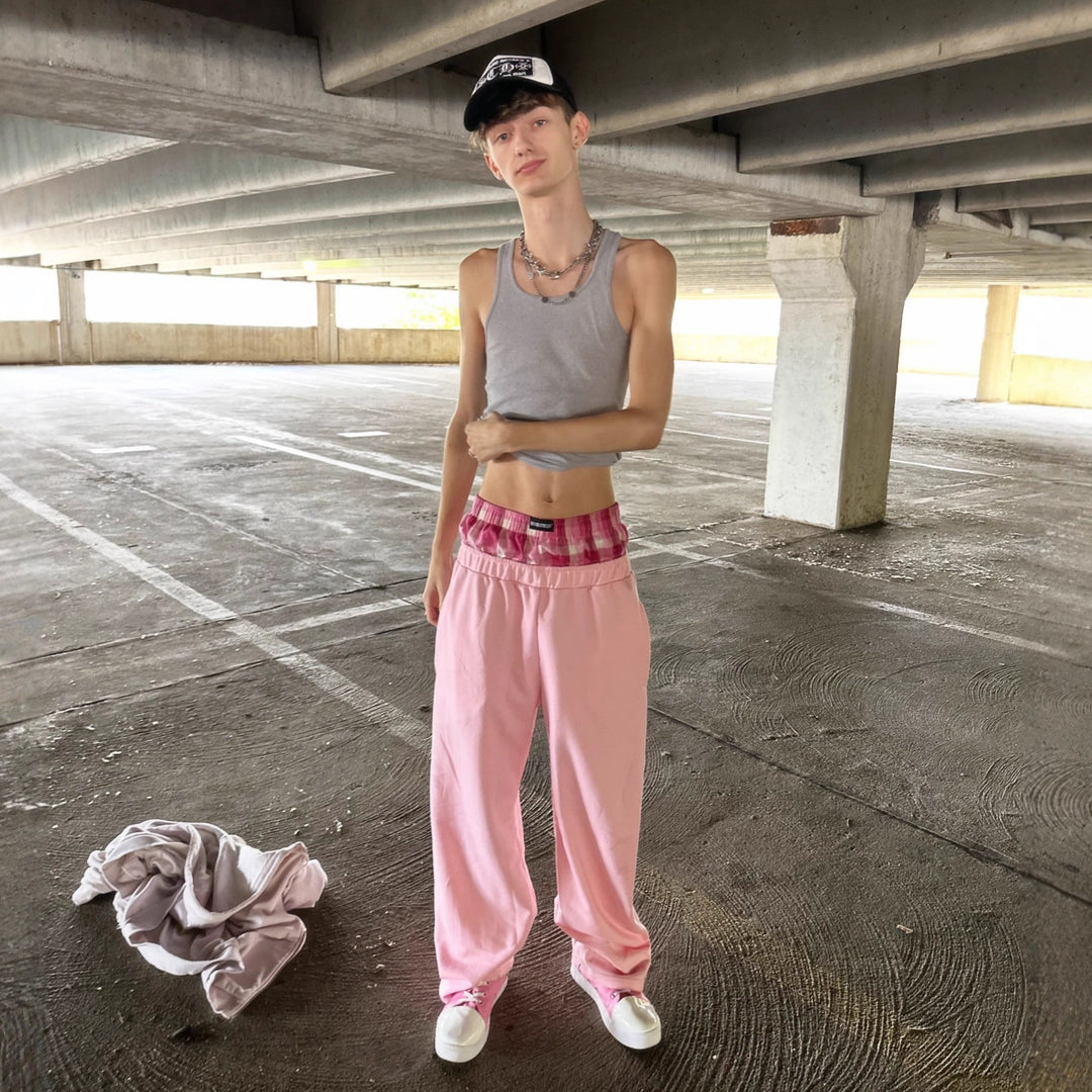 Damen weite Jogginghose mit elastischem Bund und hochwertiger Baumwolle Drune
