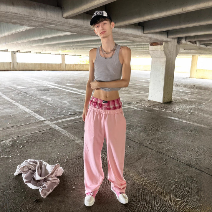 Damen weite Jogginghose mit elastischem Bund und hochwertiger Baumwolle Drune