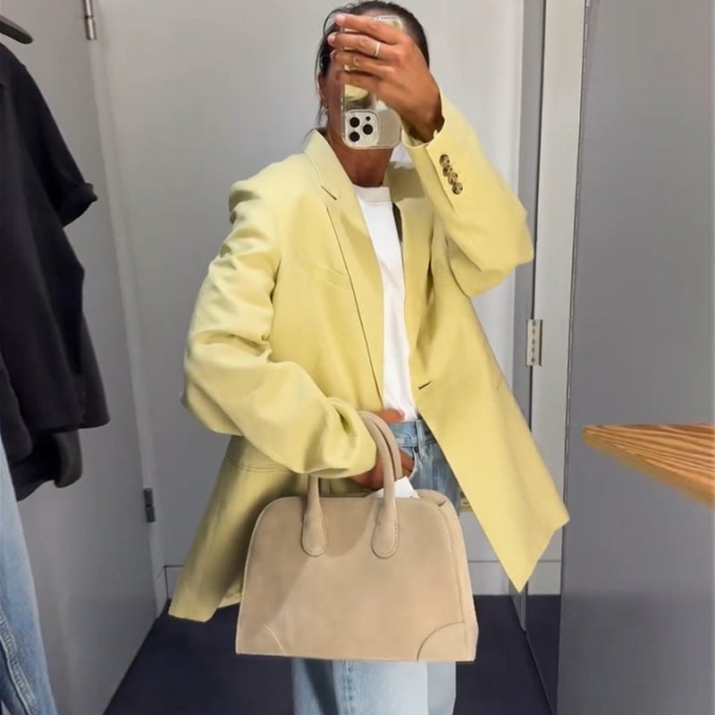 Damen lässiger Leinenblazer Drune