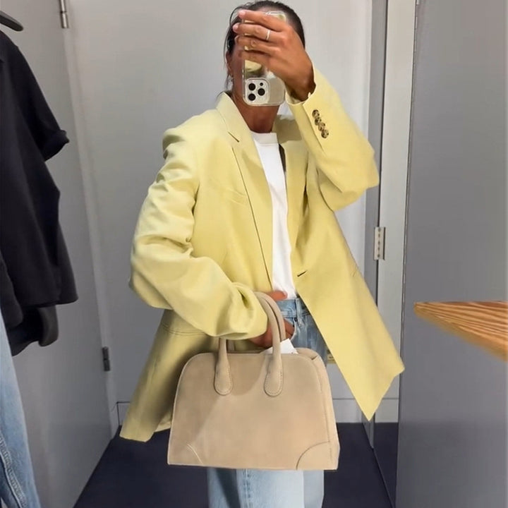 Damen lässiger Leinenblazer Drune