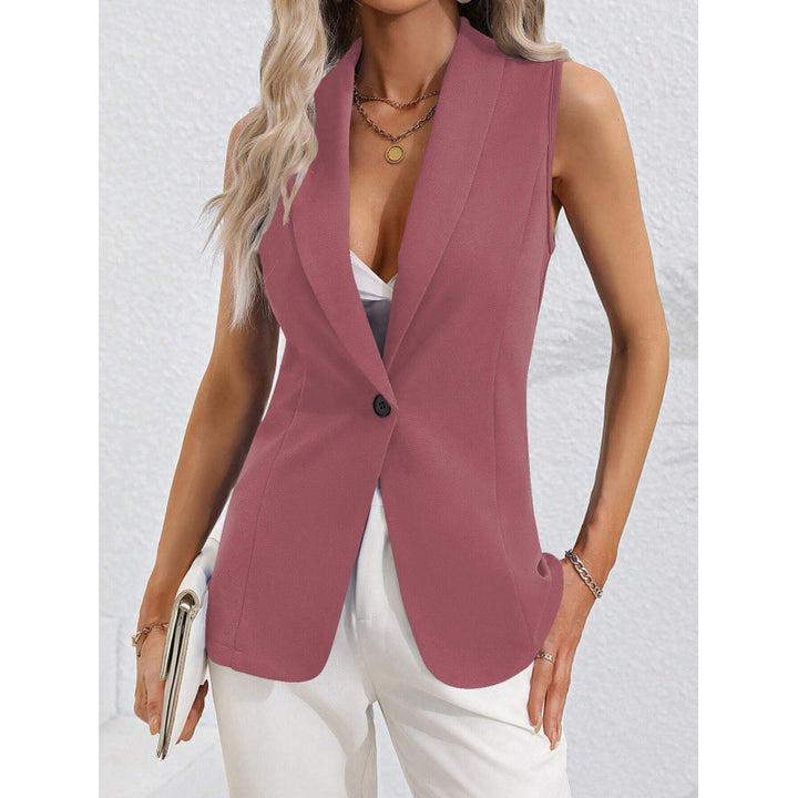 Damen ärmellose Blazerjacke mit elegantem Schnitt und taillierter Silhouette Drune